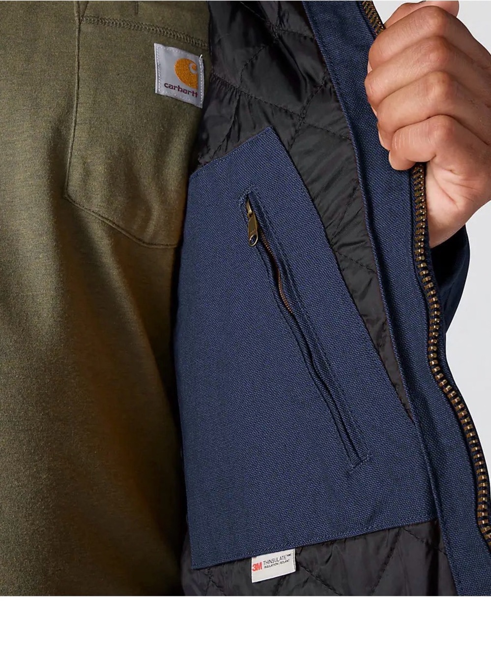 NWT Carhartt Navy Hooded Work Jacket - Picture 8 of 10